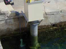 Tide-gauge installed in the port of Ajaccio.